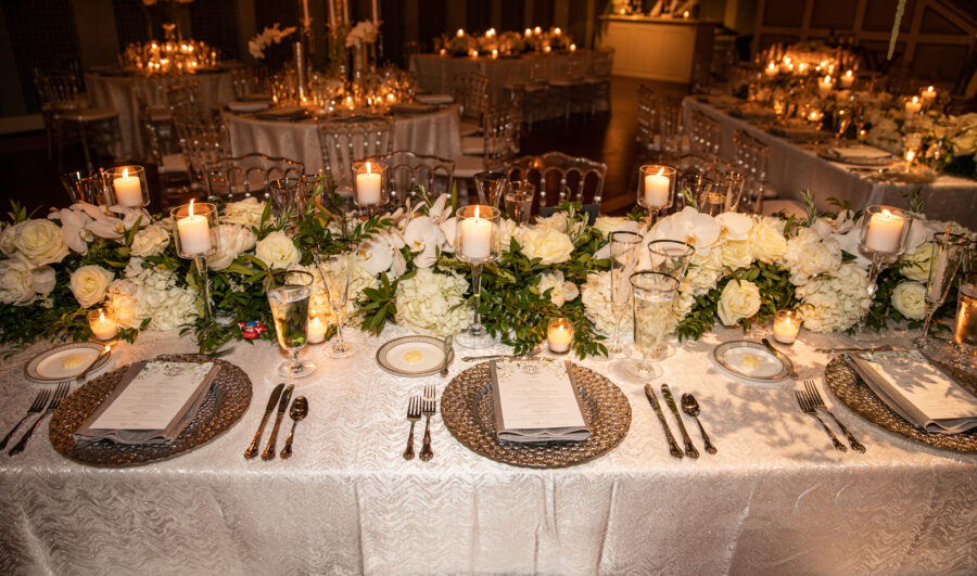 Wedding table decor: Floral Filled Luxurious Wedding by LMA Designs featured on Nashville Bride Guide