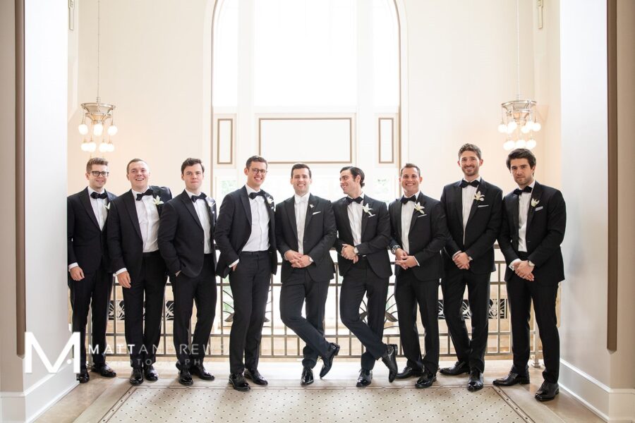 Groomsmen portrait: Floral Filled Luxurious Wedding by LMA Designs featured on Nashville Bride Guide