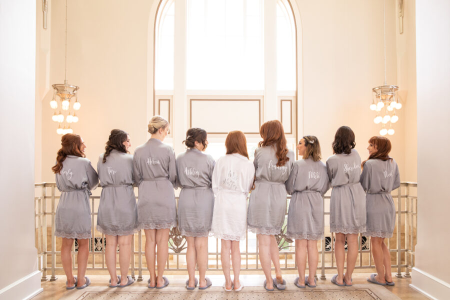 Bridal party robes: Floral Filled Luxurious Wedding by LMA Designs featured on Nashville Bride Guide