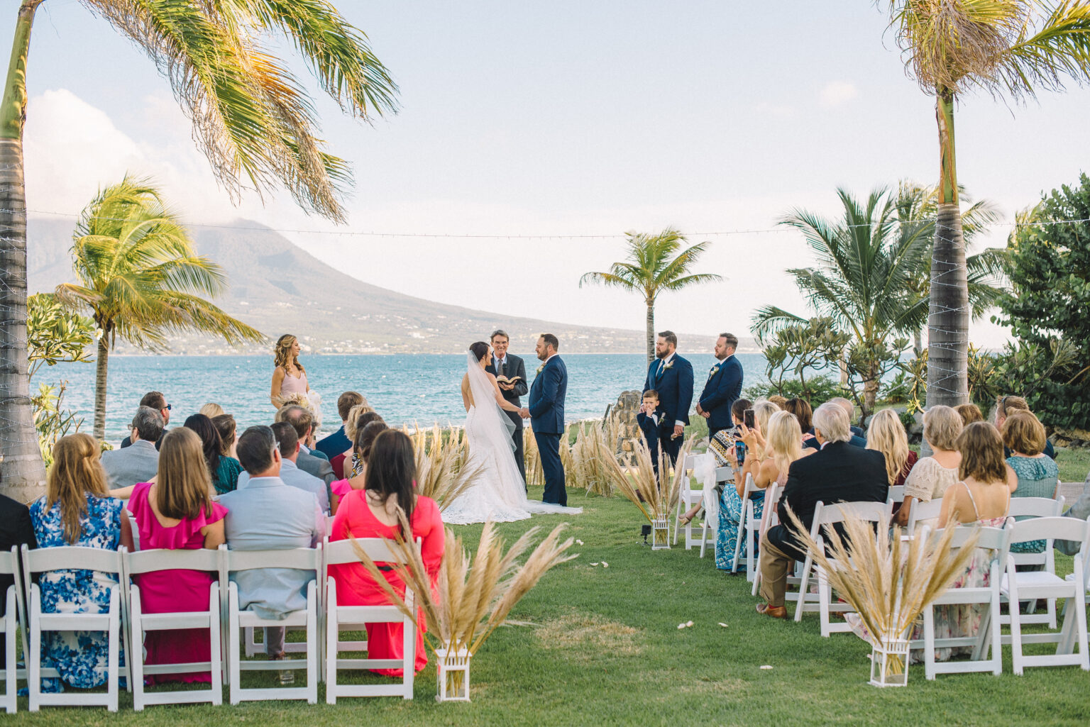 Outdoor Caribbean wedding ceremony: Intimate Caribbean Wedding by Details Nashville