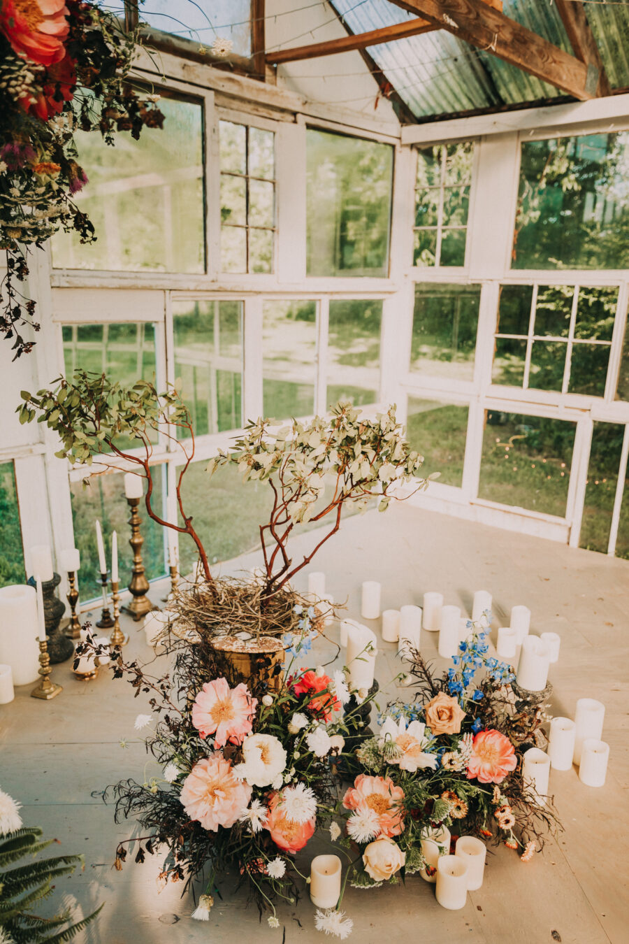 Floral wedding ceremony decor: Flower Farm Styled Shoot by Billie-Shaye Style featured on Nashville Bride Guide