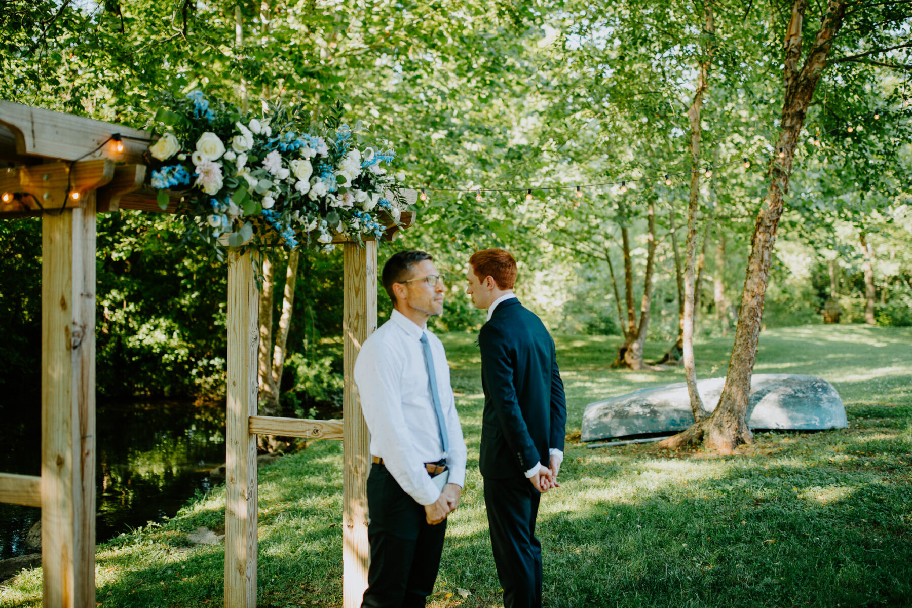 Outdoor wedding ceremony: Vibrant Summer Wedding at Sinking Creek Farm featured on Nashville Bride Guide