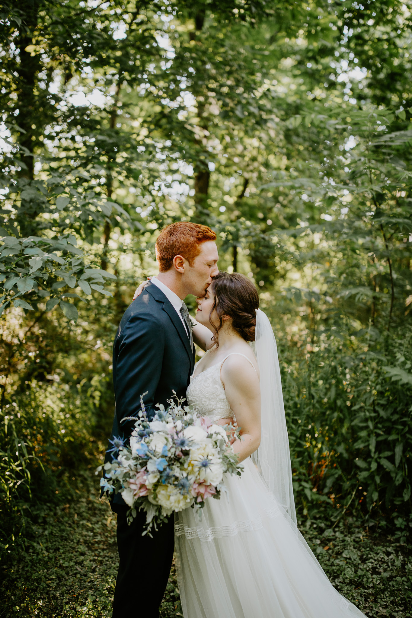 Wedding portrait: Vibrant Summer Wedding at Sinking Creek Farm featured on Nashville Bride Guide