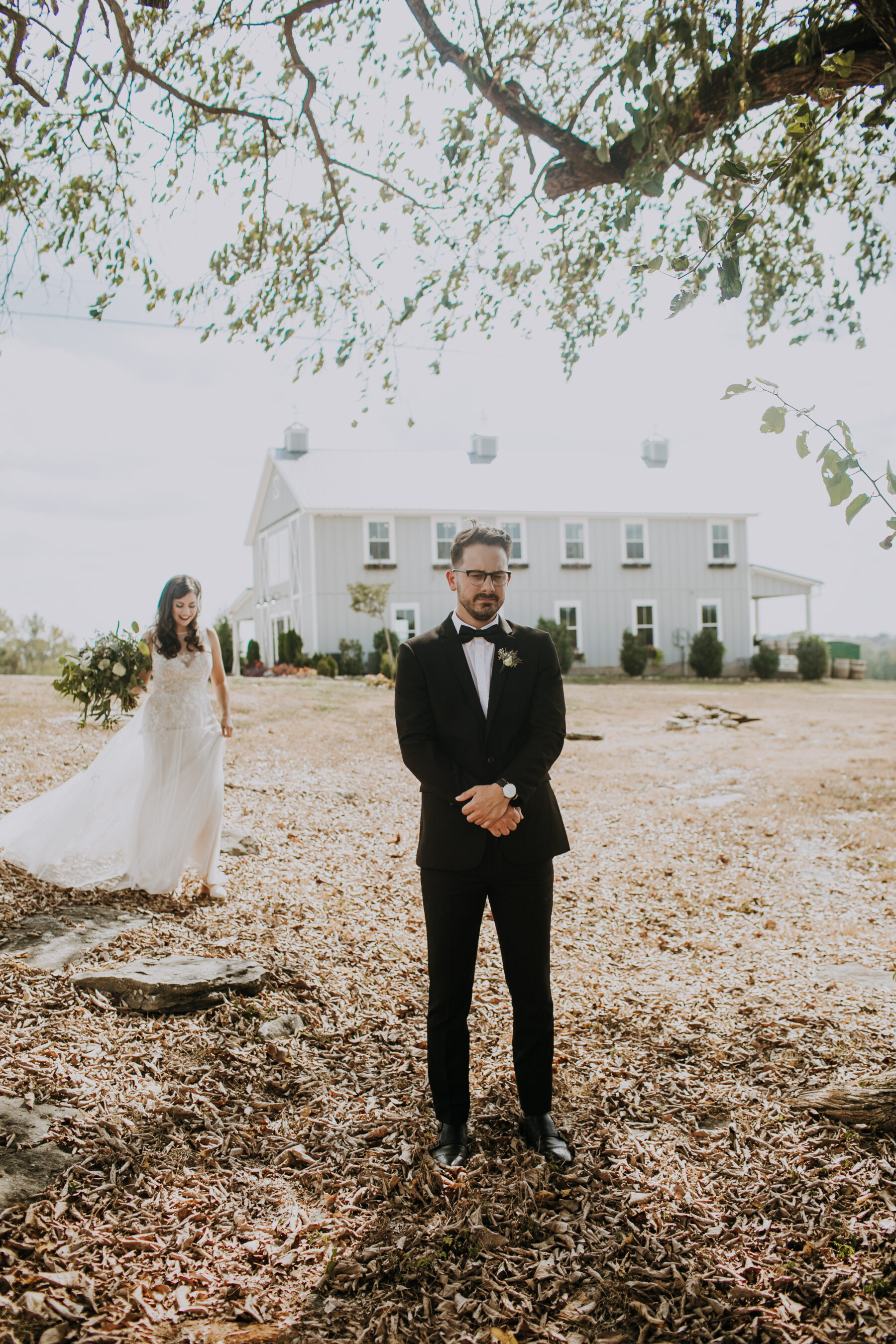 Wedding first look: Nashville Wedding with Beautiful Views by Teale Photography featured on Nashville Bride Guide