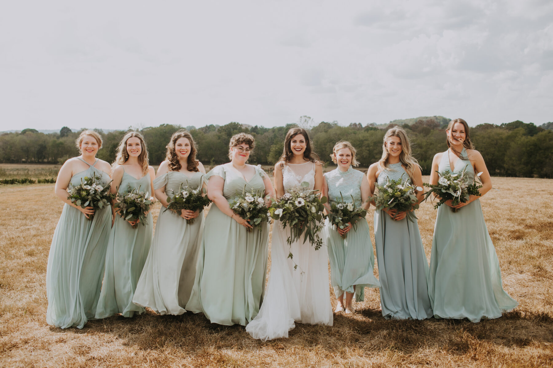 Sage green bridesmaids dresses: Nashville Wedding with Beautiful Views by Teale Photography featured on Nashville Bride Guide