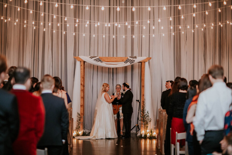 Jewish wedding ceremony: Timeless Loveless Barn Winter Wedding by Kendall Parsons featured on Nashville Bride Guide