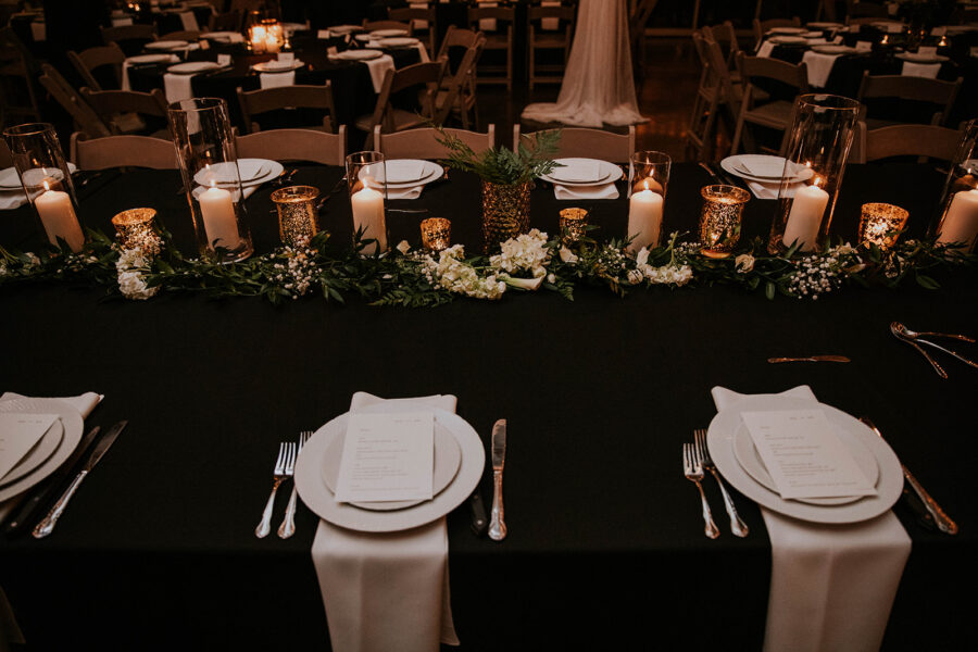 Wedding table decor: Timeless Loveless Barn Winter Wedding by Kendall Parsons featured on Nashville Bride Guide