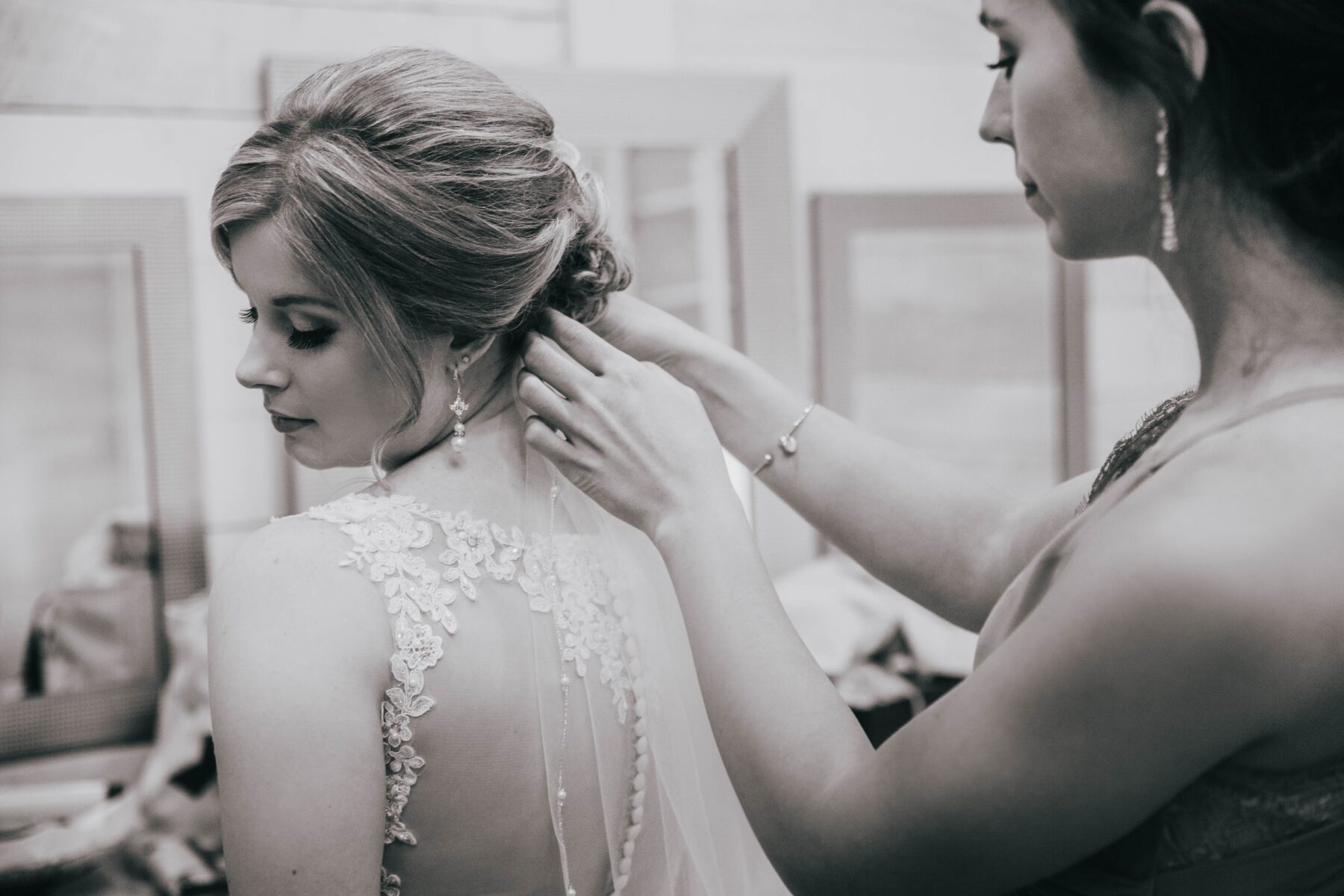 Bride getting ready: White Dove Barn Wedding by Grace Upon Grace Photography featured on Nashville Bride Guide