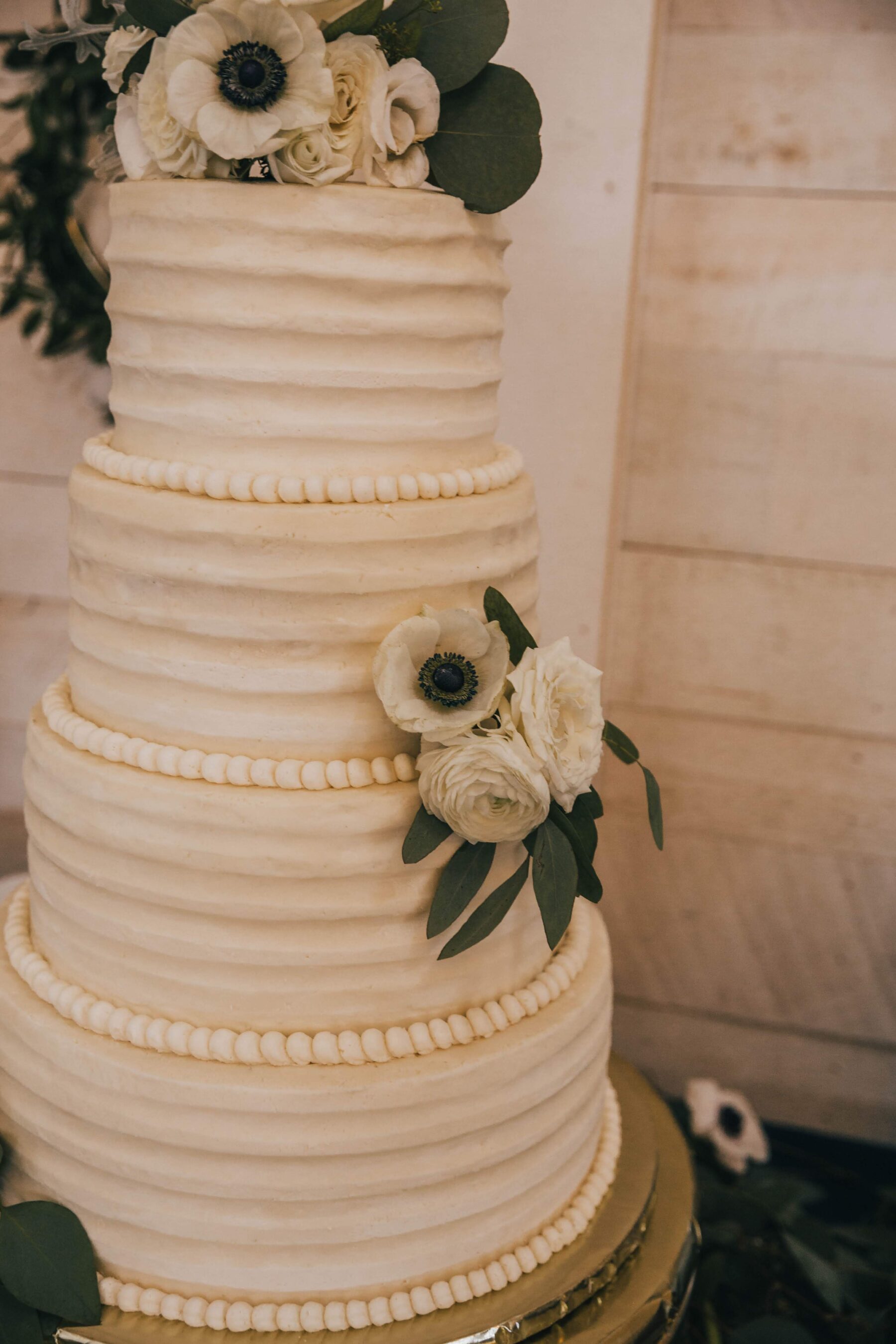 Classic wedding cake design: White Dove Barn Wedding by Grace Upon Grace Photography featured on Nashville Bride Guide