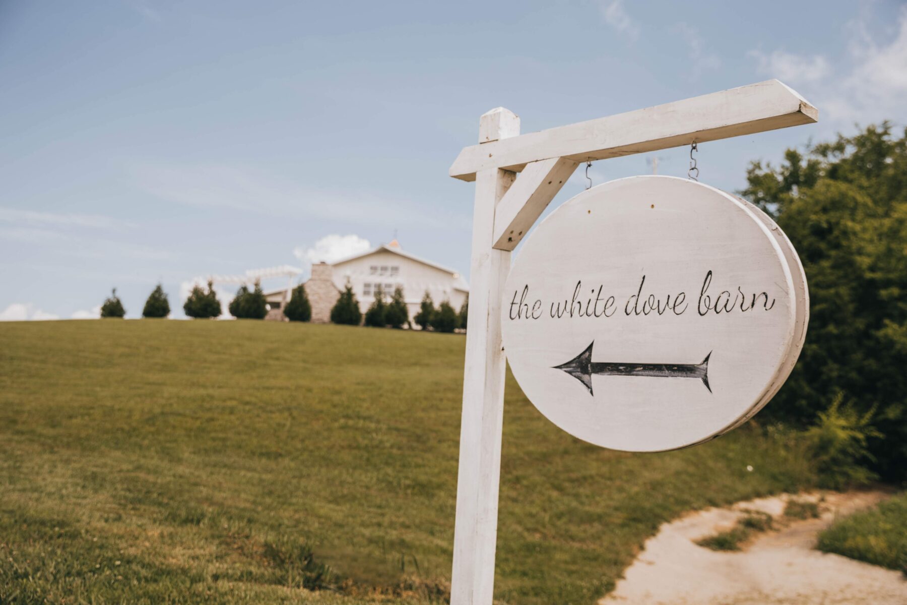 White Dove Barn Sign: White Dove Barn Wedding by Grace Upon Grace Photography featured on Nashville Bride Guide