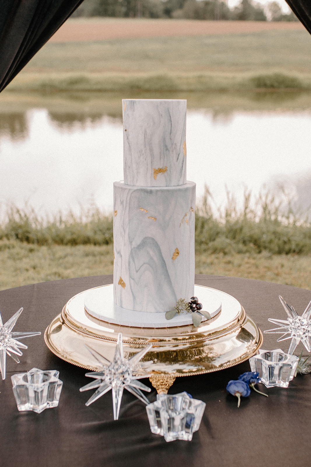 Celestial wedding cake design