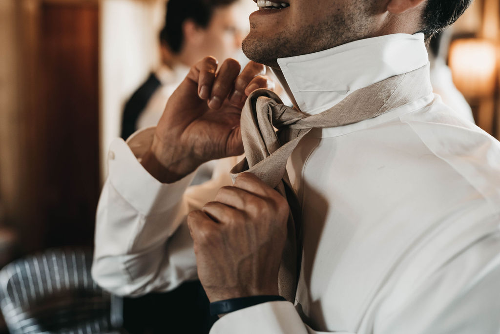 taupe wedding tie