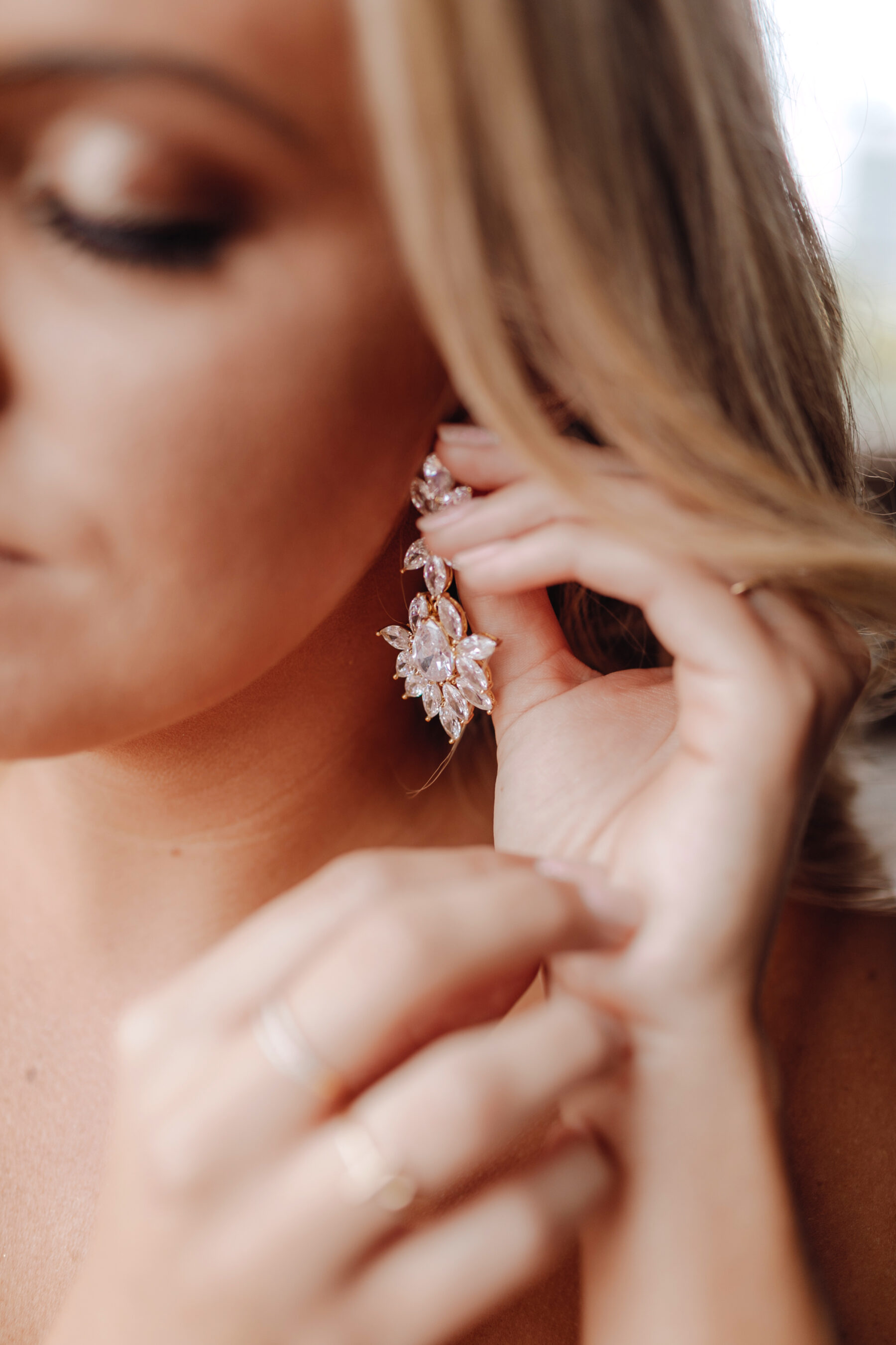 Embellished wedding earrings