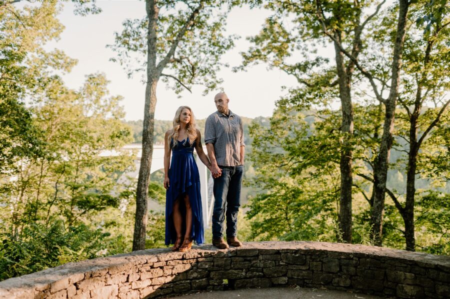 Scenic Engagement Session at Natchez Trace captured by Sara Bill Photography