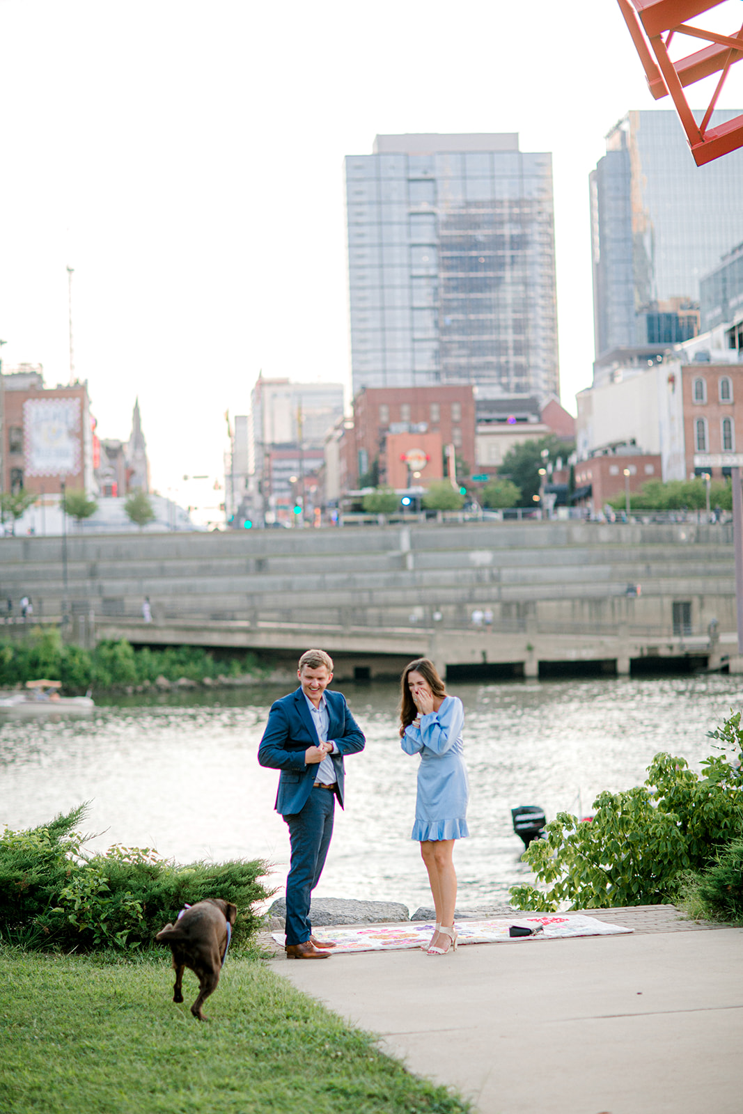 Surprise Downtown Nashville Proposal captured by Ashton Brooke Photography featured on Nashville Bride Guide