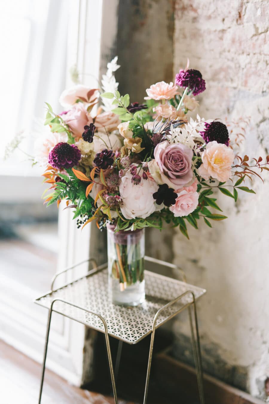 Mauve and Burgundy Wedding Bouquet | Nashville Bride Guide