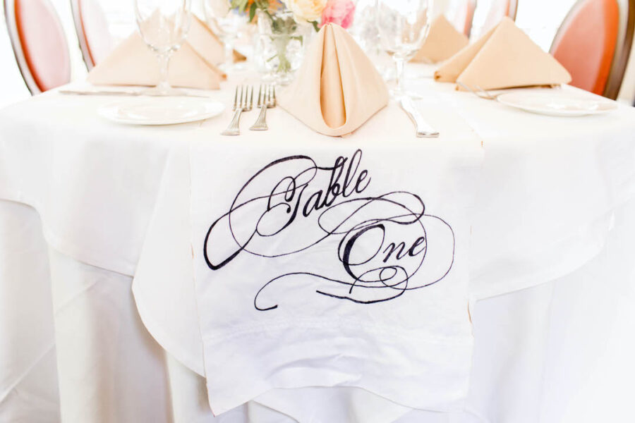 Rehearsal Dinner Table Numbers | Nashville Bride Guide