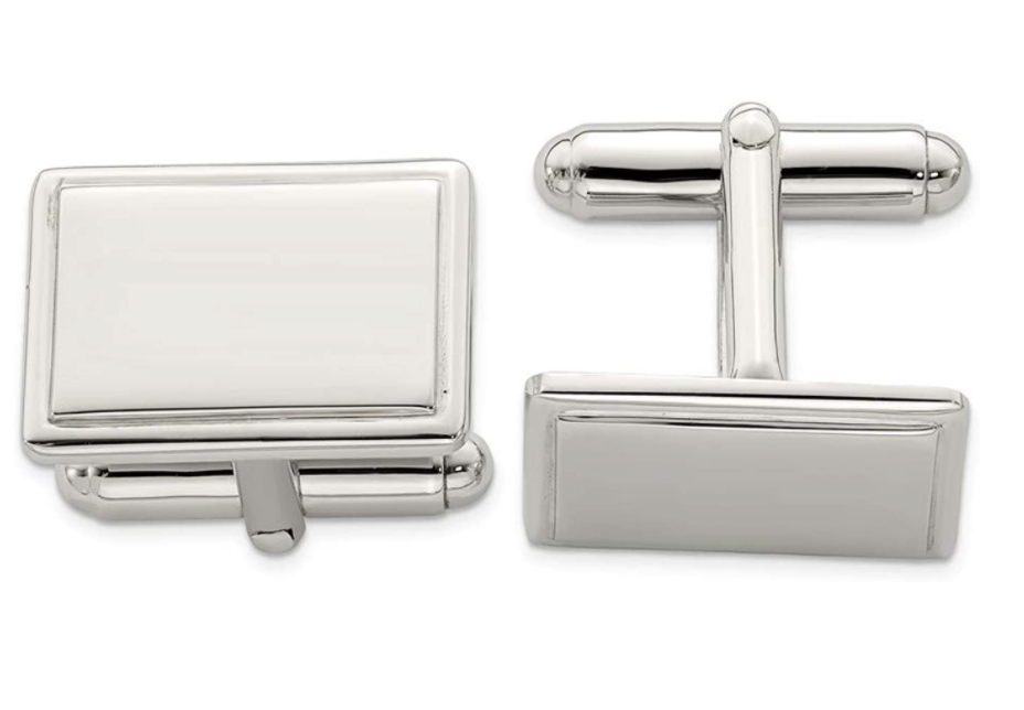 Sterling Silver Engravable Cuff Links