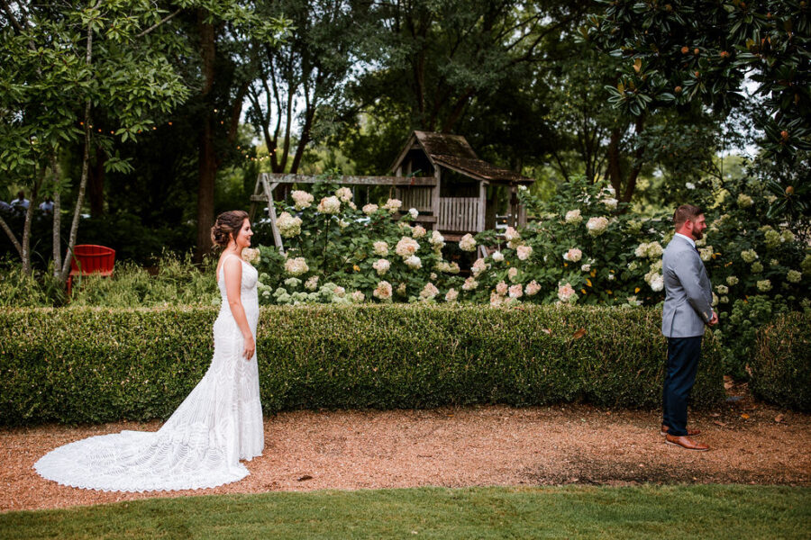 Wedding first look captured by John Myers Photography | Nashville Bride Guide