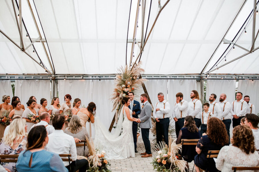 Greenhouse wedding ceremony decor | Nashville Bride Guide