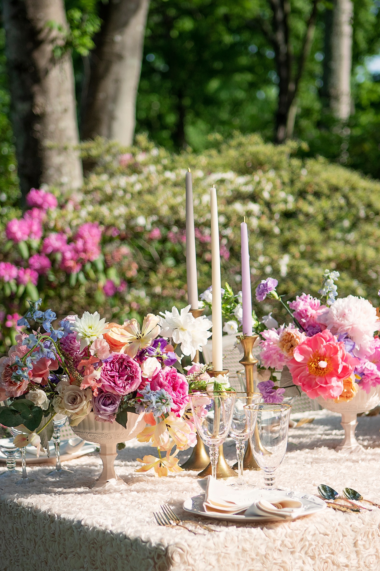 Spring wedding tablescape