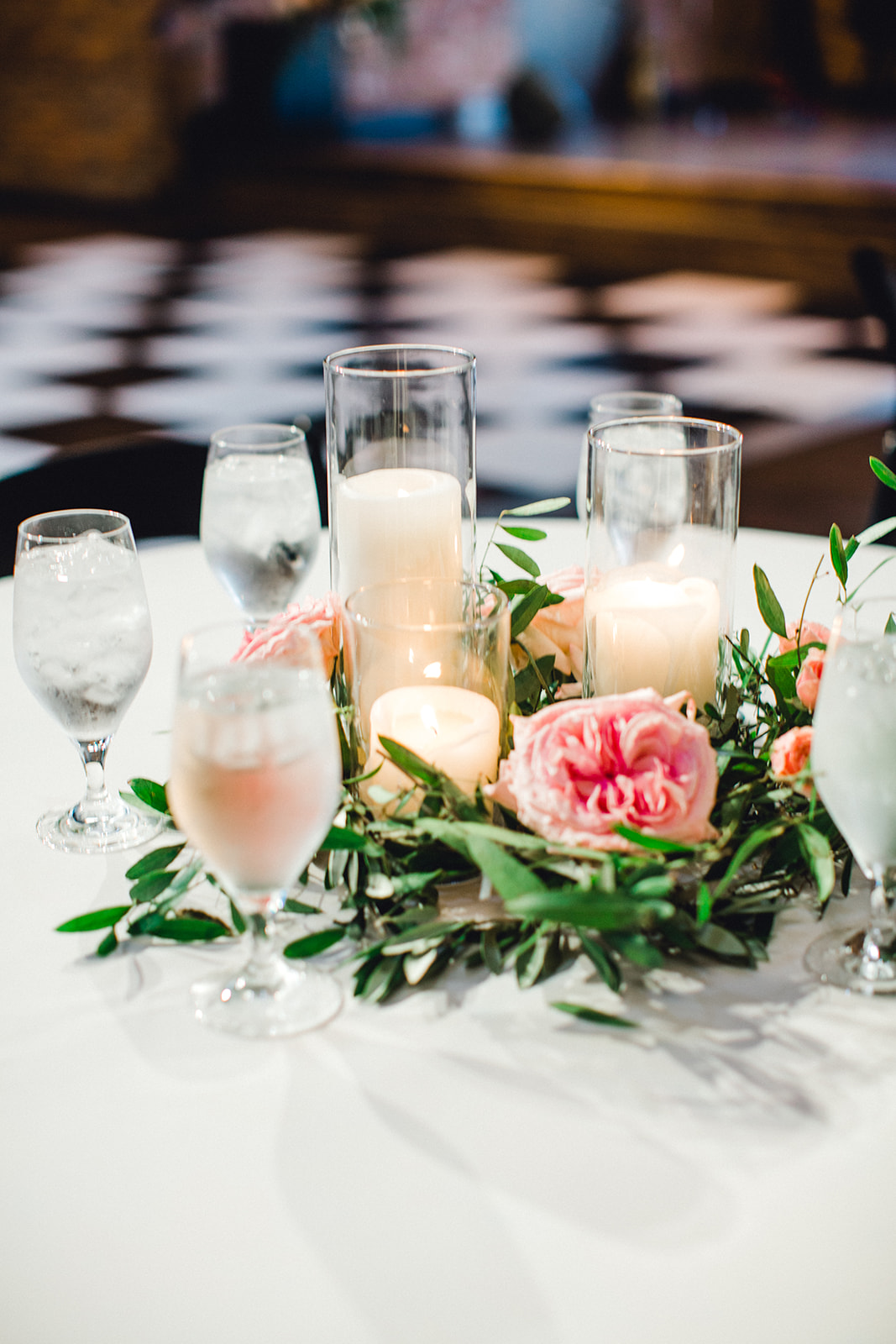 Wedding centerpieces with candles