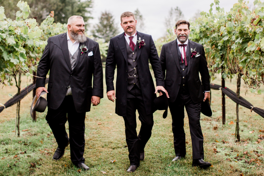 Groom and groomsmen wedding attire