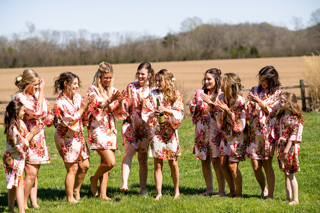Floral bridesmaids robes