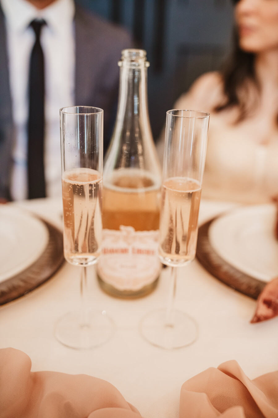 Wedding champagne toast