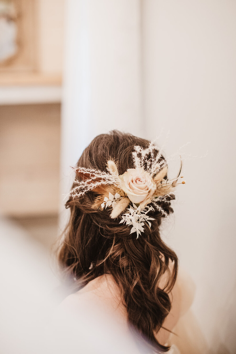 Bohemian bridal hairpiece