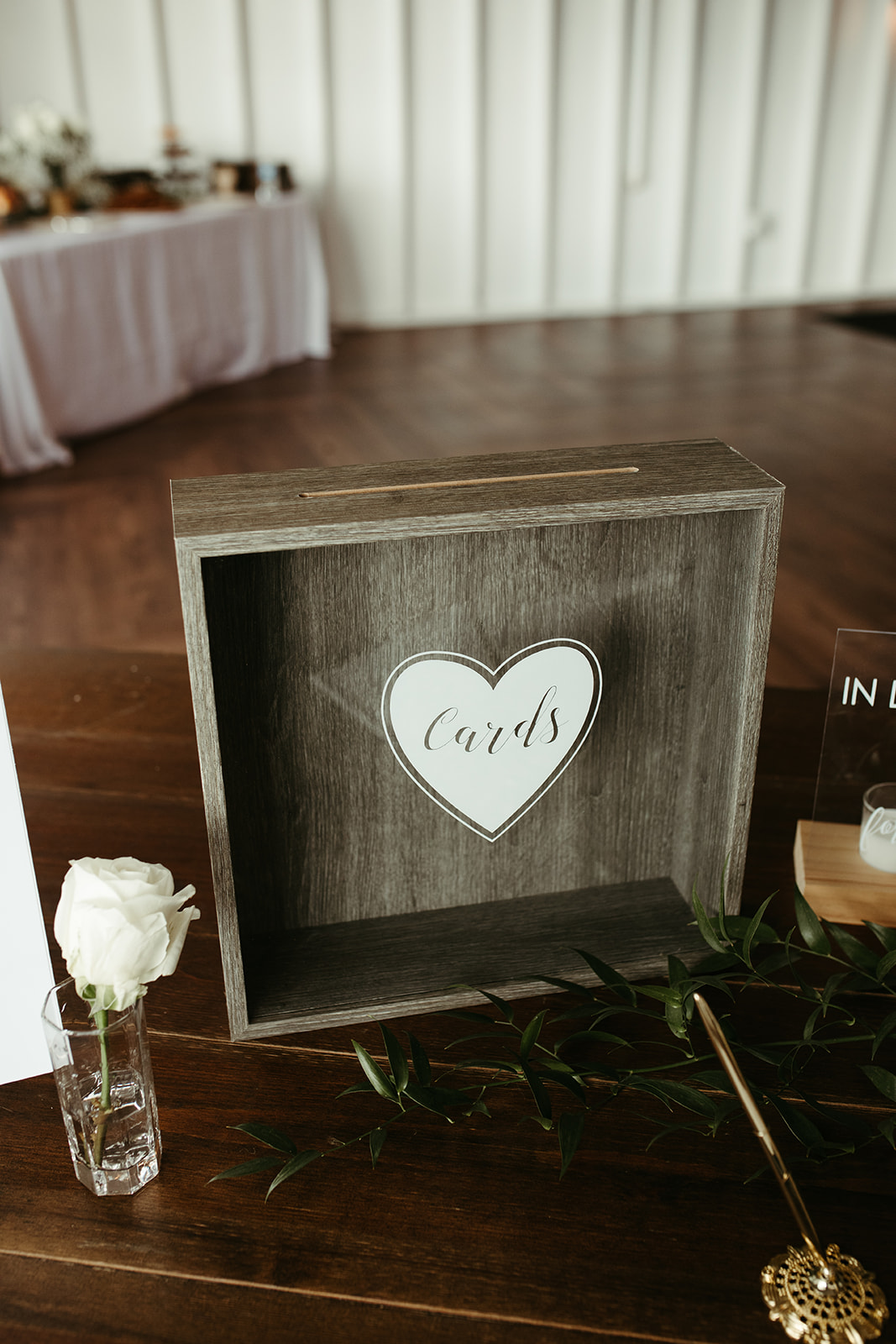 Rustic wedding card box