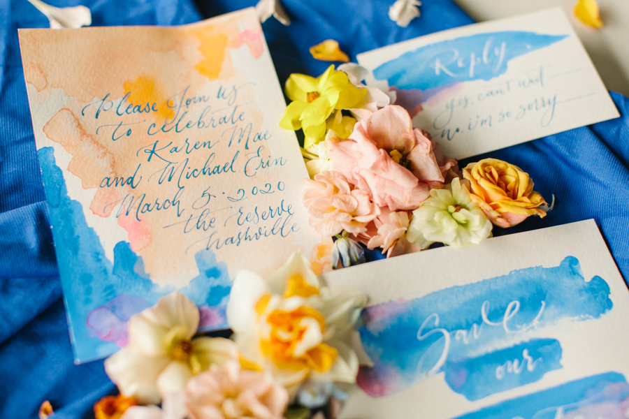 Wedding Invitation Suites from White Ink Calligraphy