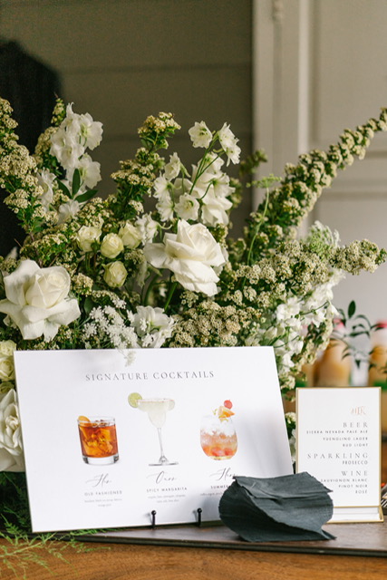 Wedding cocktail sign