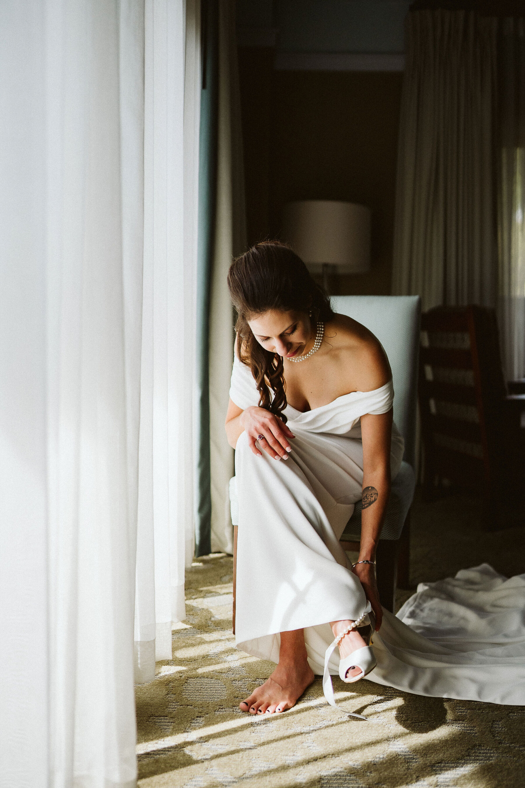 Omni Grove Park Inn Wedding with Couture by Tess Giovanna Alessandro Wedding Dress by Couture by Tess