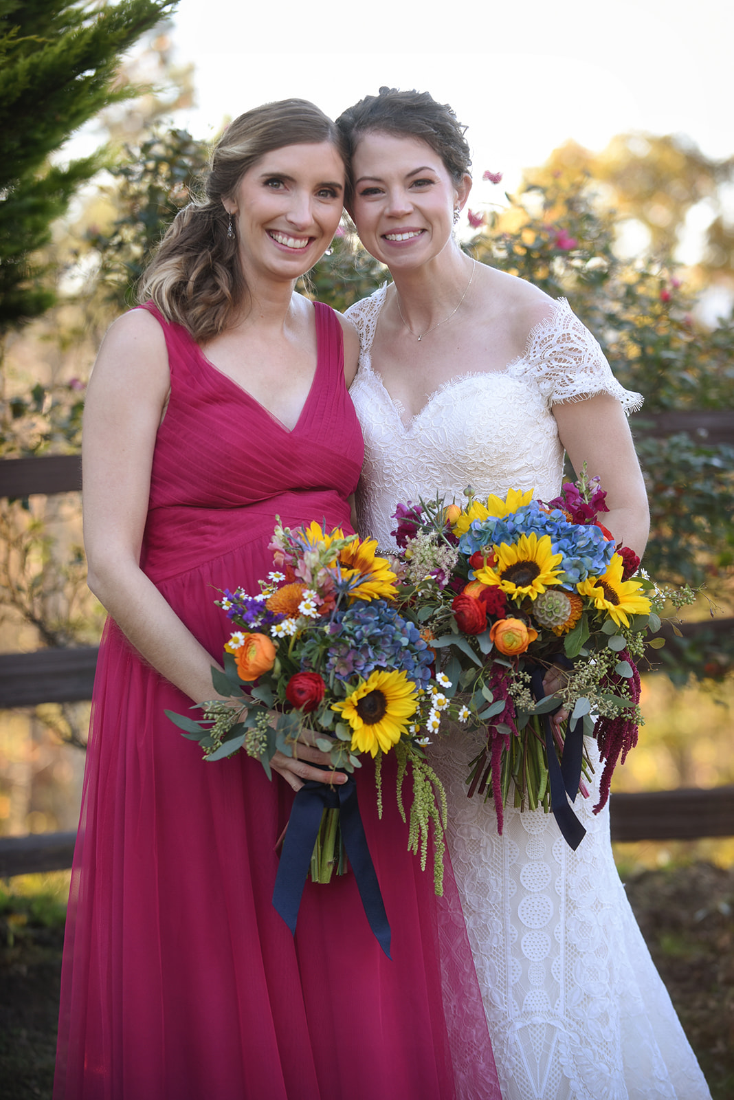 Colorful wedding bouquets