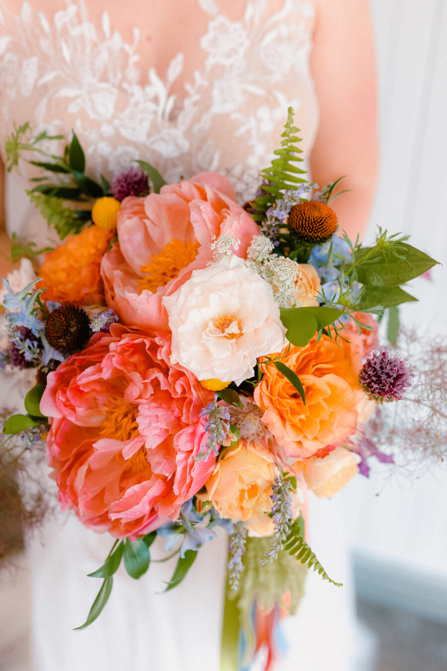 Whimsical wedding flowers by LMA Designs
