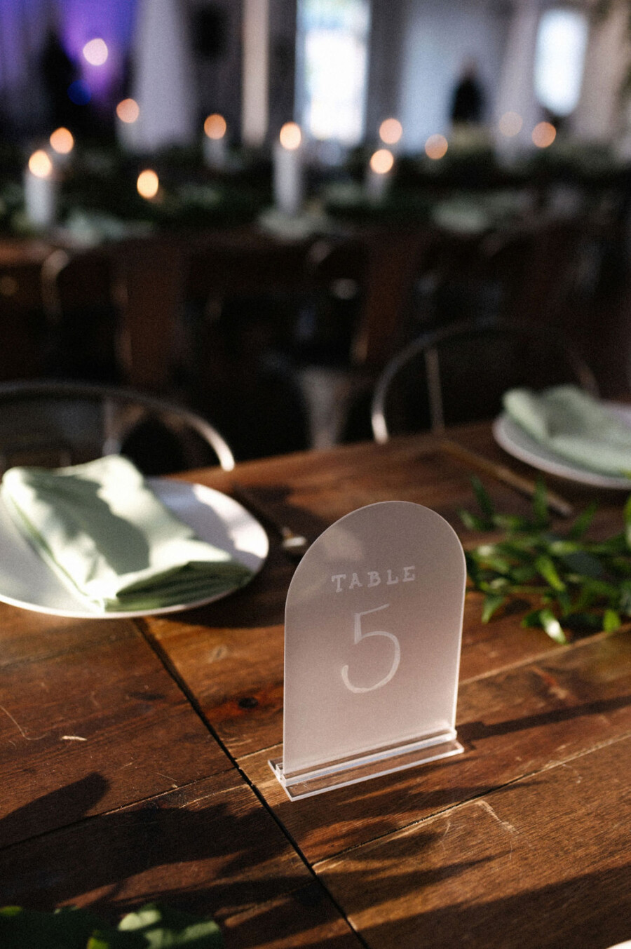 Frosted Acrylic Wedding Table Numbers
