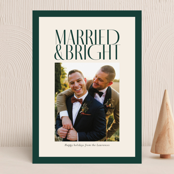 Minted Holiday Card Married and Bright