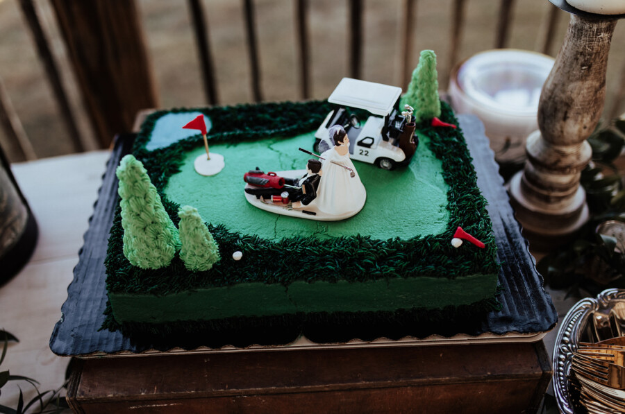 Grooms Golf Wedding Cake