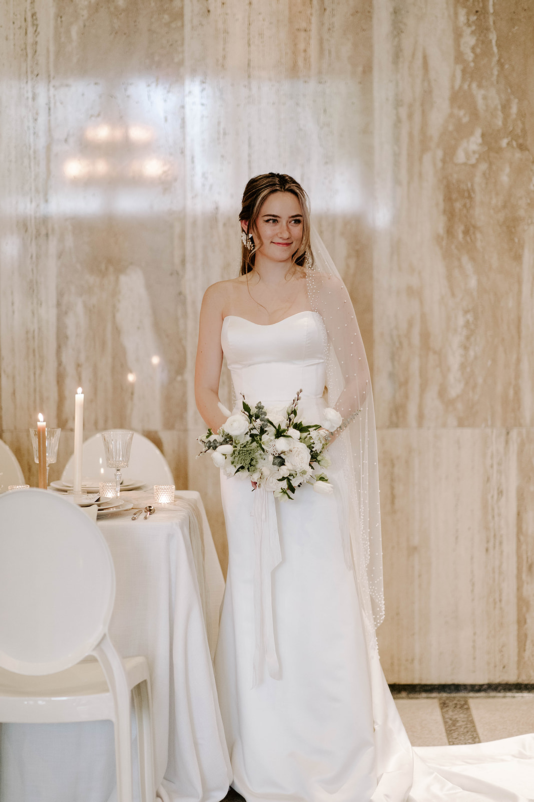 Monochromatic Inspired Nashville Wedding at Mint House