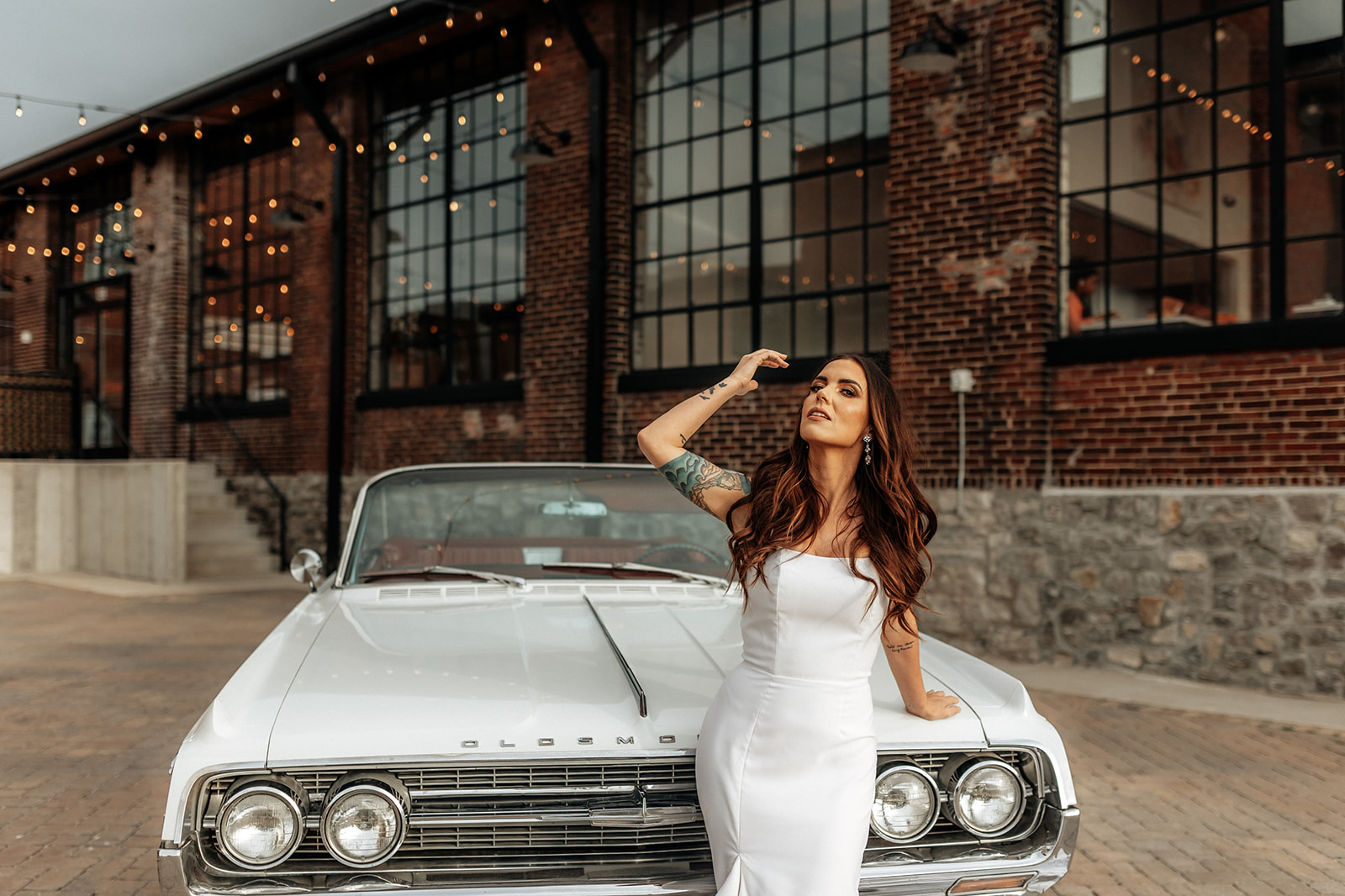 Nashville Rock and Roll Wedding with Vintage Car