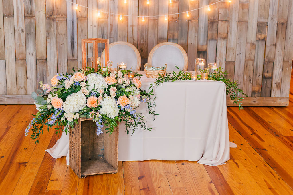Farm Wedding Sweetheart Table