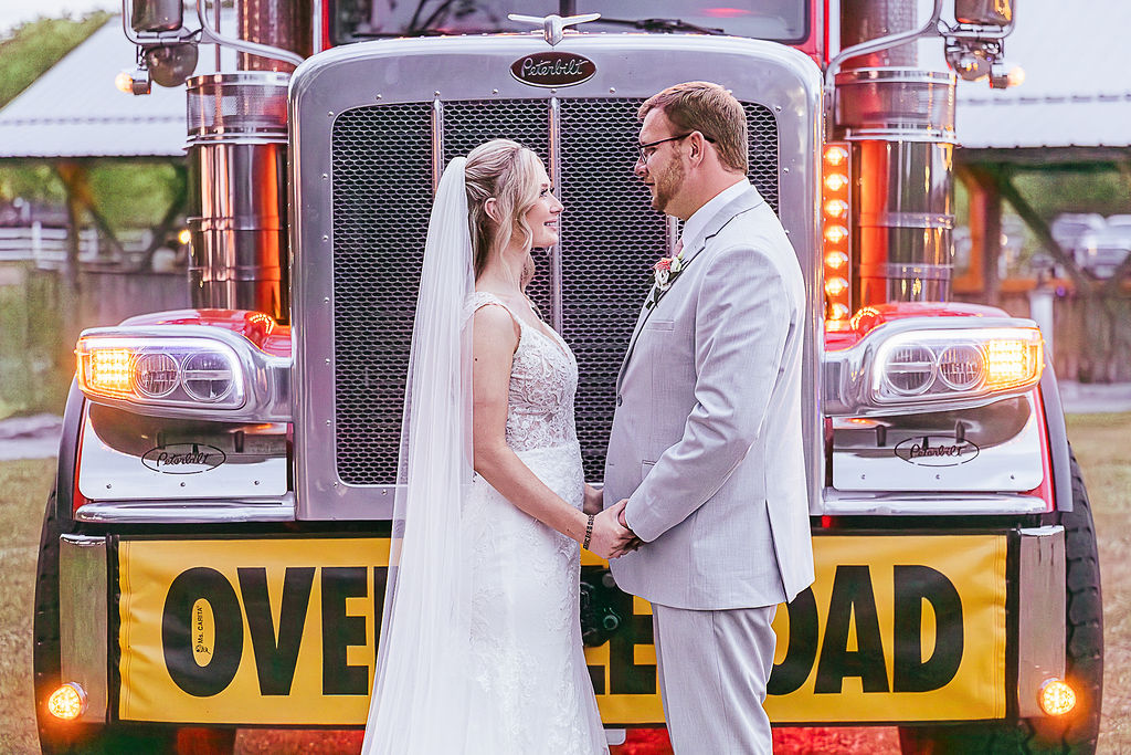 This Groom’s Semi-Truck Made for Some Epic Wedding Photos at Farm Wedding