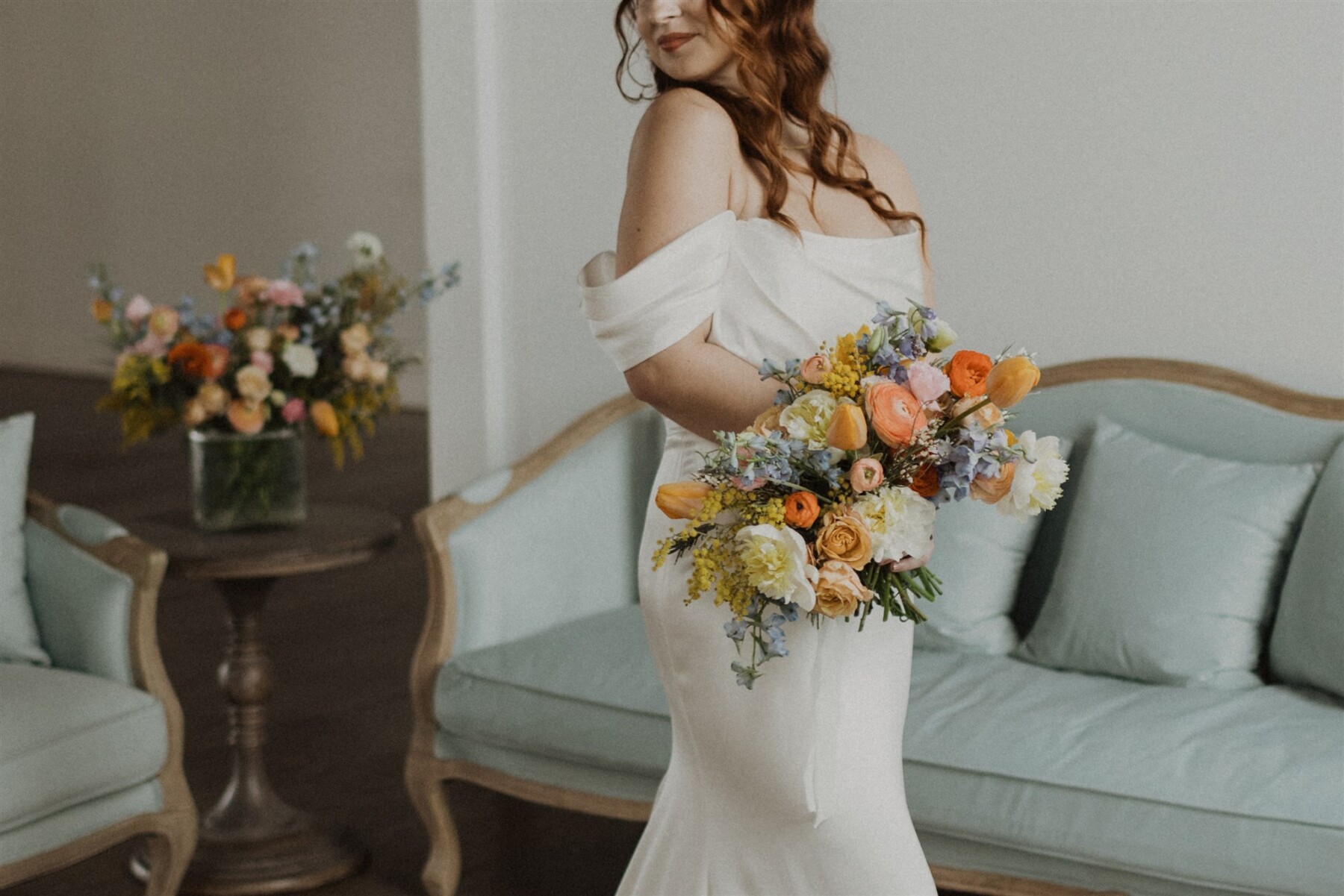 Inspired Help Styled Shoot with Florals, Dress, and Rentals