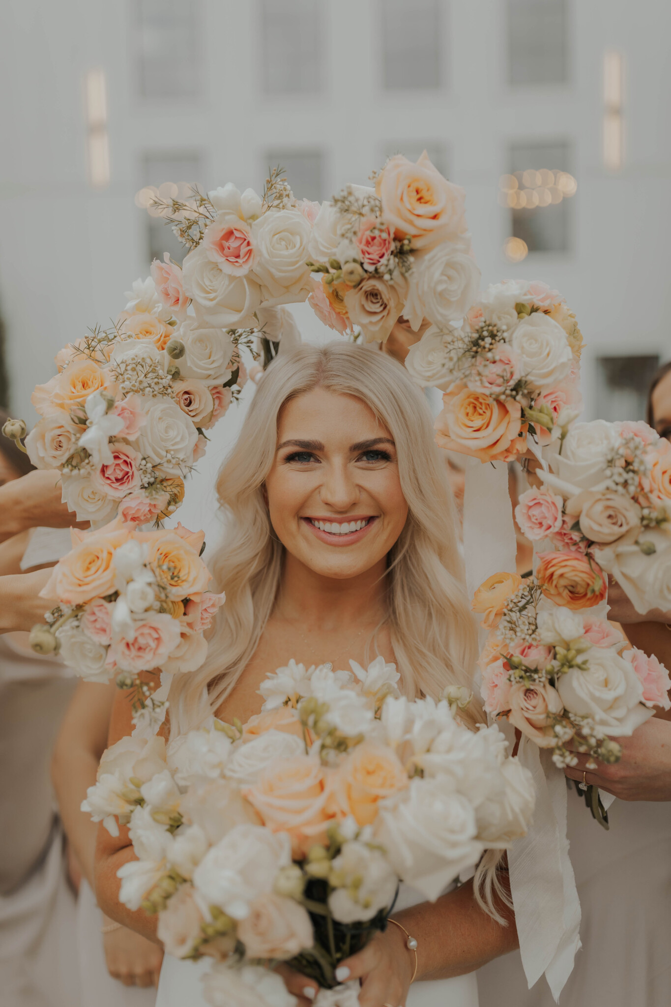 bouquets with bride