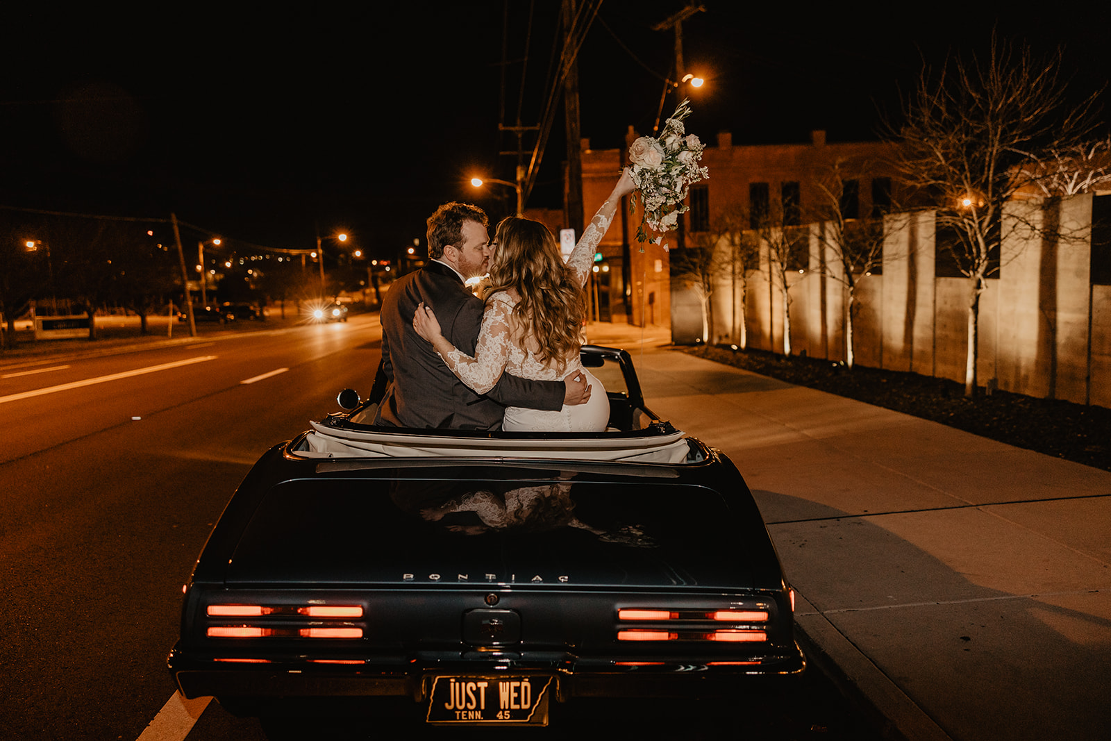 bride and groom send off