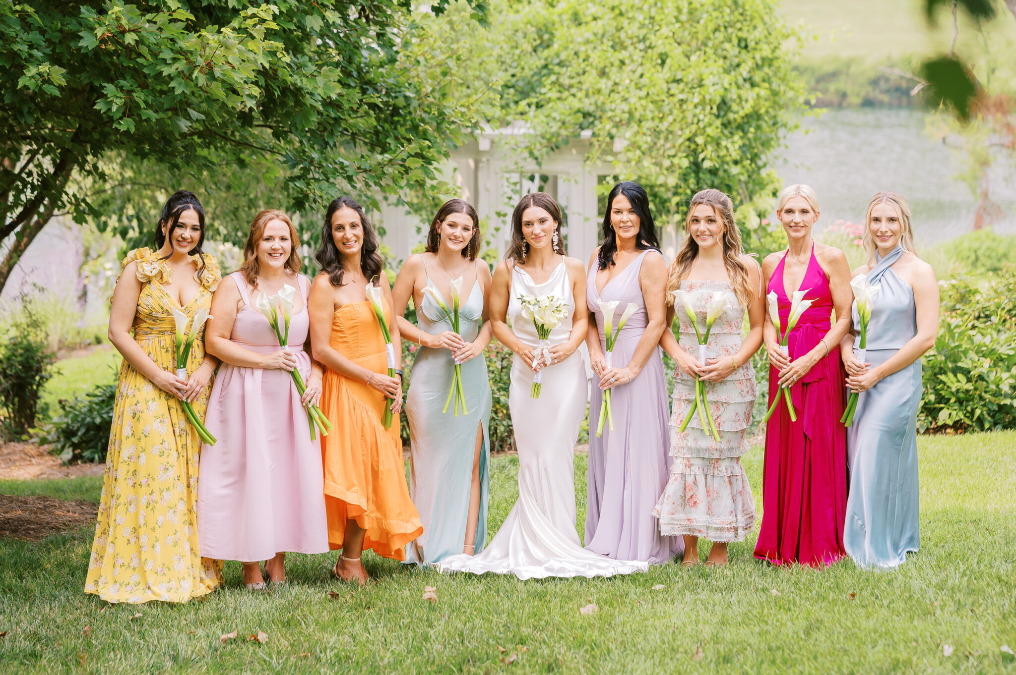 Mistmatched Colorful Bridesmaids Dresses
