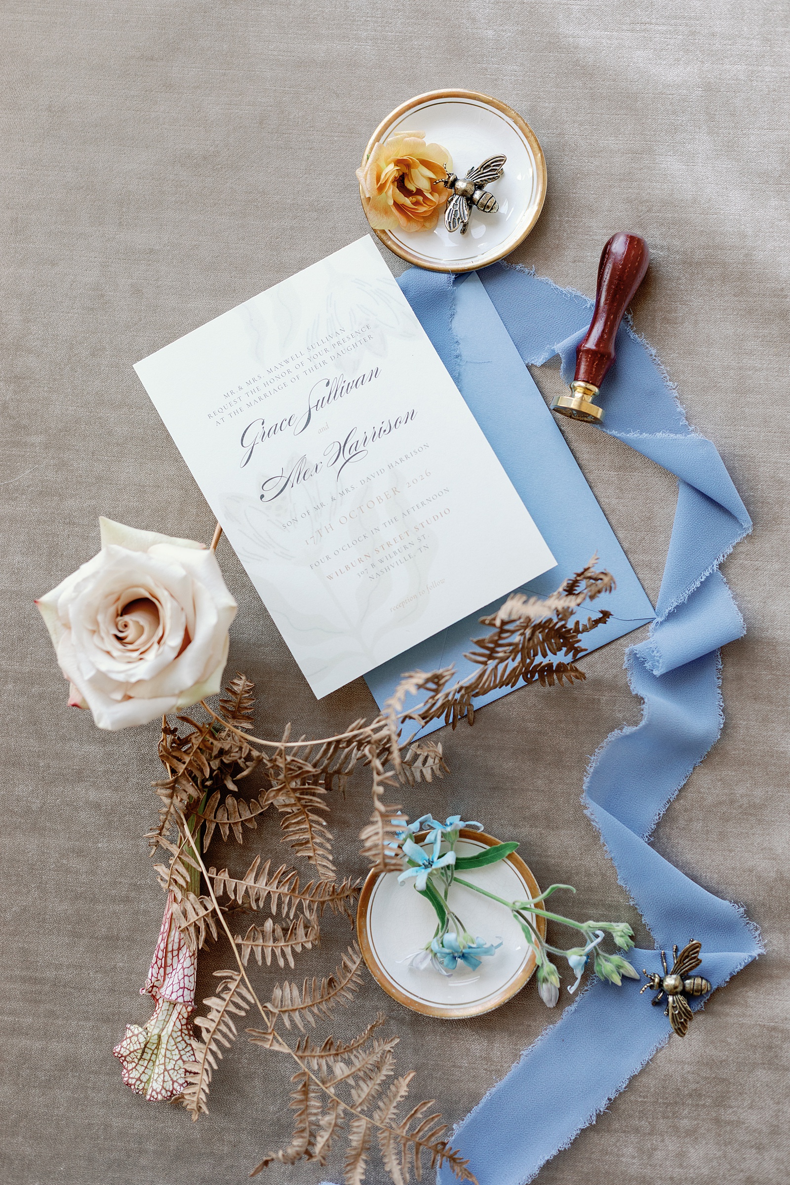 east nashville wedding inspired by lotus darien photography 14 - Lotus-Inspired Styled Shoot in the Heart of East Nashville East Nashville Lotus Inspired Wedding at Wilburn Street Studio