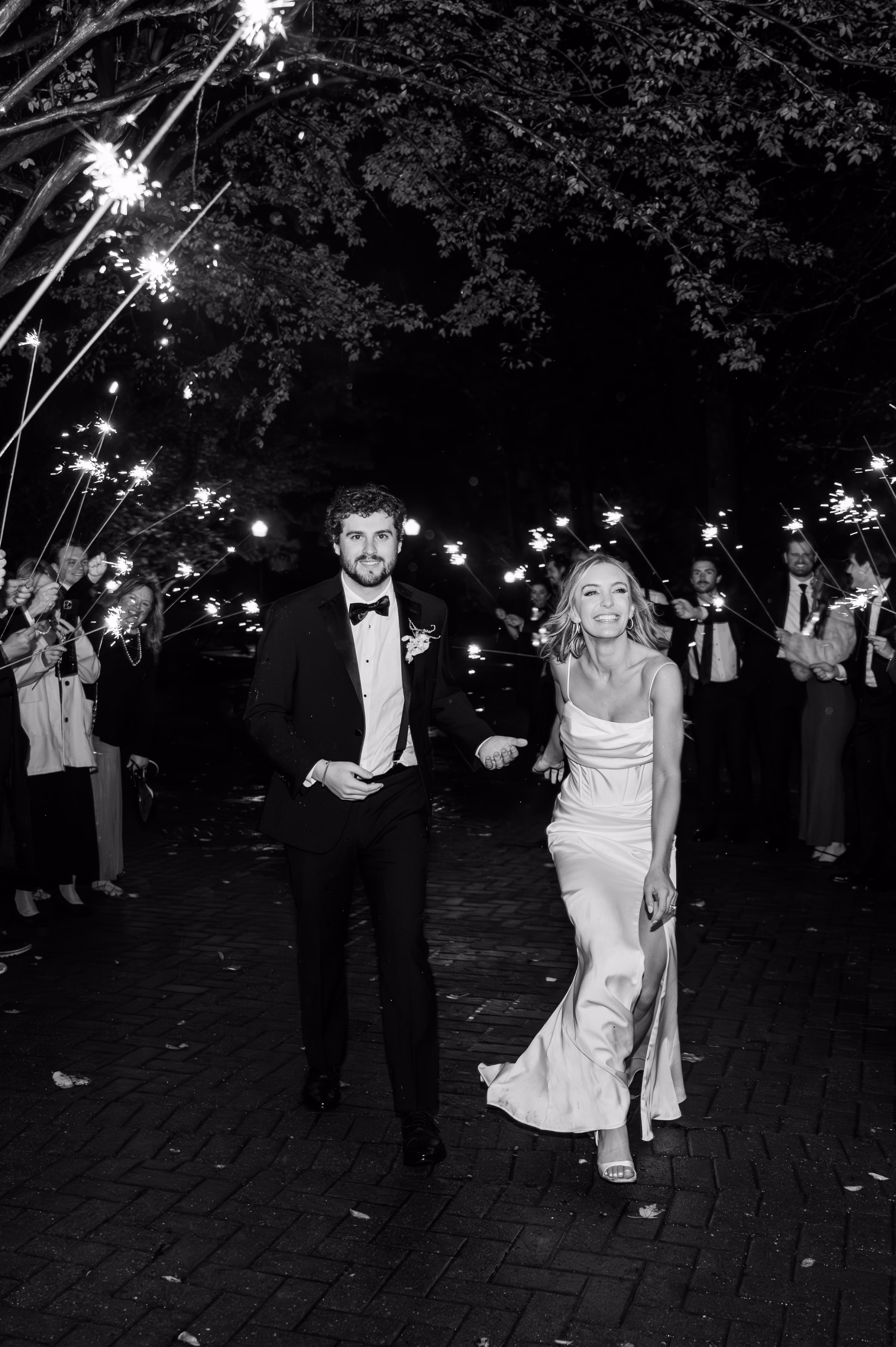 Black and White Nashville Wedding with Rainy Sparkler Sendoff Rebecca Musayev Photography