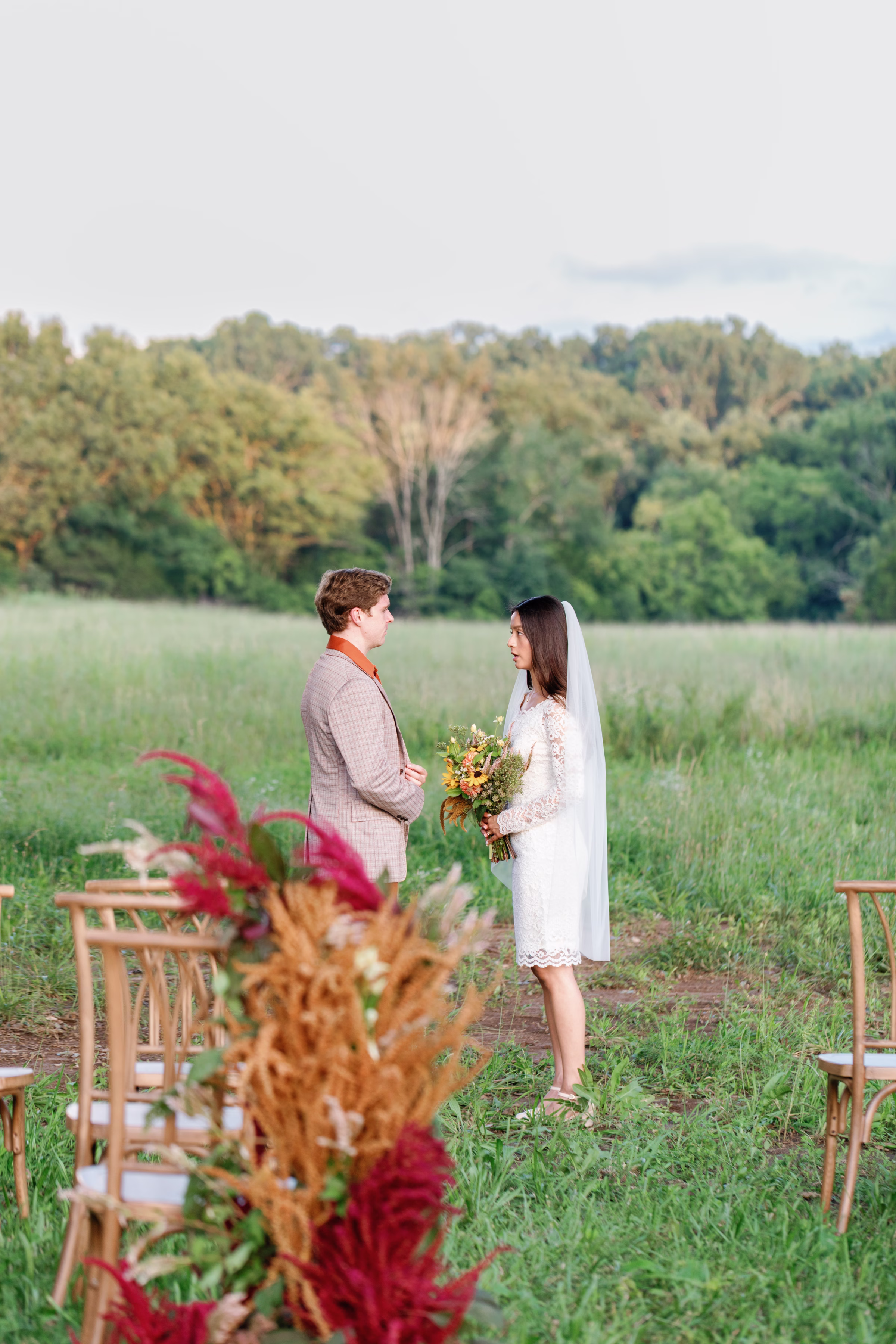 arrington meadows retro wedding inspo bts Darien Photography 024 - Retro Inspired Wedding Editorial at Arrington Meadows Arrington Meadows Retro Wedding Inspiration Nashville Bride Guide